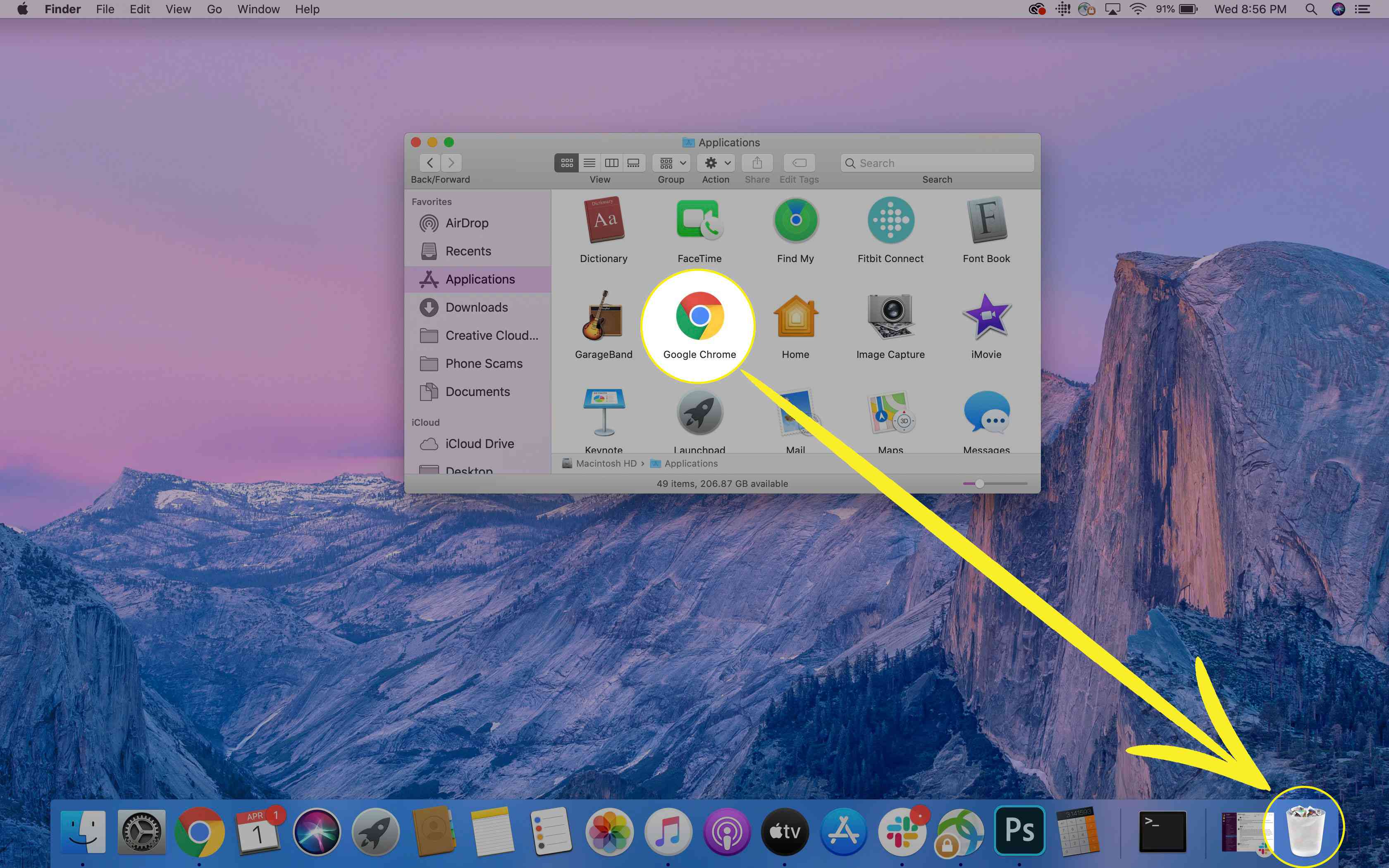 make icon apprer on mac for google chrome